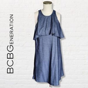 BCBGeneration Dress Sleeveless Blue Dress Super Soft Women's XS